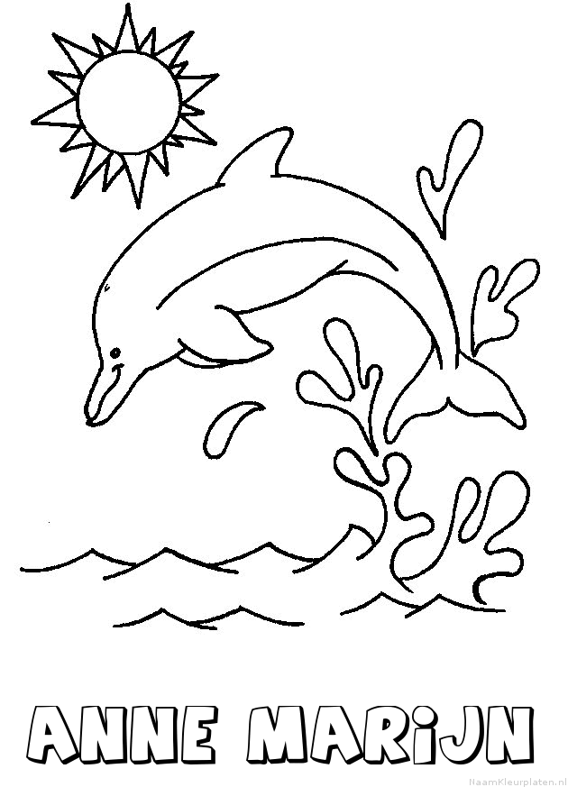 Anne marijn dolfijn kleurplaat